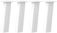 vidaXL Tischbein Couchtischbeine 4 Stk. Wei&szlig; 42 cm Stahl