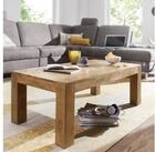 FINEBUY Couchtisch SuVa2396_1 Massivholz 110cm &middot; Rechteckiger Landhaus