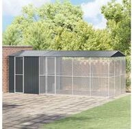 vidaXL Vogelk&auml;fig, Vogelk&auml;fig Anthrazit 645 x 310 x 247 cm Verzinkter Stahl