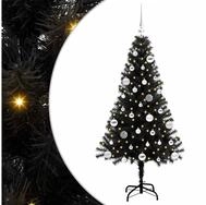 vidaXL LED Baum Weihnachtsbaum mit 150 LEDs mit St&auml;nder Schwarz 150 cm PVC
