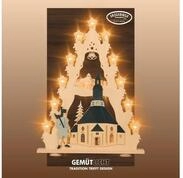 Weigla LED Lichterbogen Seiffener Kirche, gro&szlig;e Lichterspitze aus Holz, Made in