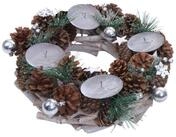 MCW Adventskranz MCW-M15-K, Mit dekorativen Kugeln und Sternen