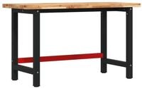 vidaXL Werkbank, Werkbank 140x60x83 cm Massivholz Akazie Rechteckig