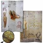 MCW Paravent Retro Glitzer, MVG zertifiziert (RINA-COC-001026), Beidseitig...