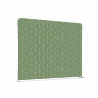 Showdown Displays Paravent 200-150 Doppel Hexagon - Gr&uuml;n - Silberner Rahmen (1...