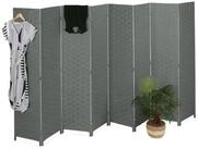 relaxdays Paravent 8 teilig in Grau