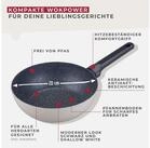 FACKELMANN Wok Antihaft-Mini-Wokpfanne, Bratpfanne &Oslash; 20 cm, Keramikbeschichtung