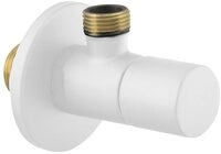 Sapho Umsteller Eckventil mit Rosette, rund, 1/2"x 3/8", wei&szlig; matt, Sapho-SL014