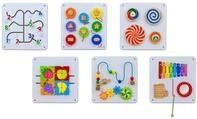 Betzold Motorikbrett Wandelemente Set 1, 6er-Set &ndash; Holz-Wandspielset f&uuml;r...