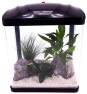 Aquaone Aquarium AquaOne Aquarium Komplettset LED mit Pumpe HR-230 schwarz I...