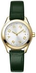 DKNY Quarzuhr DKNY Astoria logo gold dark green leather strap DK1L033L0025