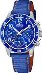 Lotus Chronograph Lotus Kinderuhr Leder blau orange Lotus, (Chronograph), Kinder