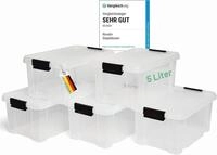 Novaliv Aufbewahrungsbox 30530+5xTRA (5 St), Novaliv 5x Aufbewahrungsboxen mit Deckel