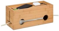 relaxdays Kabelbox aus Bambus