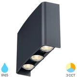 Braytron LED Wandleuchte LED Wandleuchte Au&szlig;en Anthrazit Strahler 6X1W UP&Down