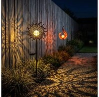 GLOBO LIGHTING LED Solarleuchte, LED-Leuchtmittel fest verbaut, Warmwei&szlig;, 2x