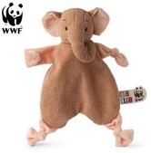 WWF Kuscheltier Cub Club - Schmusetuch Ebu der Elefant (beige, 30cm)