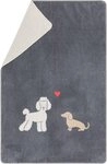 Wohndecke Kinderdecke Decke Hunde Dackel + Pudel Mila 100 x 150 cm, DAVID...