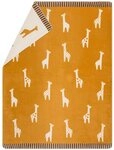 Kinderdecke Mila 'Giraffen' 150 x 200 cm Gold - Gelb, DAVID FUSSENEGGER