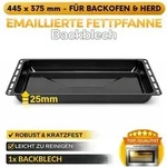 ICQN Backblech 445 x 375 mm Fettpfanne, Emailliert, (1-St), Passend f&uuml;r,