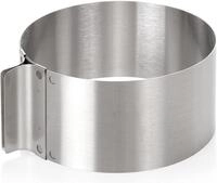 Wenco Tortenring verstellbar 16-30 cm, 8 cm hoher Kuchenring aus Edelstahl, (1...