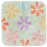 Homescapes Badematte Rutschfeste Duschmatte mit Blumenmuster 100% Baumwolle,