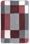 Badematte EDGE, Wei&szlig;, Grau, Bordeaux, 120 x 70 cm, Muster, H&ouml;he 20 mm,