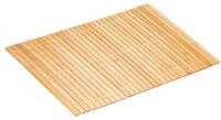 relaxdays Badematte Badvorleger aus Bambus 80x50 cm, H&ouml;he 10 mm, Bambus
