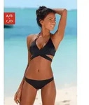 Bench. Triangel-Bikini in Wickeloptik schwarz 34