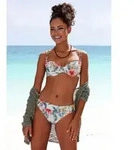 LASCANA Bikini-Hose Salsa mit tollem Blumenprint beige 36