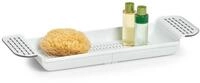 Zeller Present Badewanne nablage, Kunststoff, wei&szlig;, 55-78,4 x 17,3 x 6,5 cm