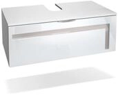 Vladon Waschbeckenunterschrank Aloha V2 (Wachtischunterschrank) Wei&szlig; matt/Wei&szlig;