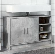 vidaXL Schrankmodule Waschbeckenunterschrank Betongrau 90x29x55 cm Holzwerkstoff