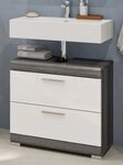 Inn.Furn Waschbeckenunterschrank Shawn (Badschrank in wei&szlig; Hochglanz und...