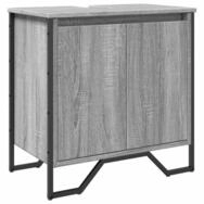 vidaXL Badezimmer-Set Waschbeckenunterschrank Grau Sonoma 60x35x60 cm...