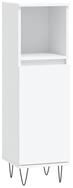 vidaXL Midischrank Badschrank Wei&szlig; 30x30x100 cm Holzwerkstoff (1-St)
