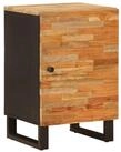 vidaXL Badezimmer-Set Badezimmerschrank Natur 38 x 33 x 58 cm Massivholz, (1-St)