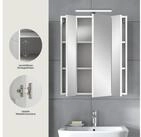 xonox.home Spiegelschrank Ice wei&szlig; Nachbildung Melamin beschichtet modern...