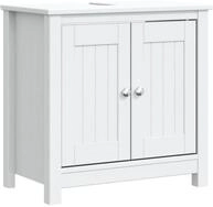 vidaXL Badezimmer-Set Waschbeckenunterschrank BERG Wei&szlig; 60x34x59 cm Massivholz