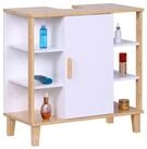 relaxdays Waschbeckenunterschrank T&uuml;r & Ablage