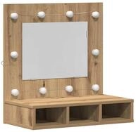 vidaXL Badezimmerspiegelschrank Spiegelschrank Artisan-Eiche 60 x 31,5 x 62 cm