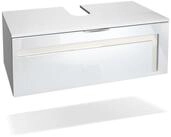 Vladon Waschbeckenunterschrank Aloha V2 (Wachtischunterschrank) Wei&szlig; matt/Wei&szlig;