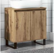 vidaXL Waschbeckenunterschrank Badschrank Artisan-Eiche 58x33x60 cm...