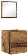 vidaXL Badezimmerspiegelschrank Badezimmerschrank Altholz 41 x 38,5 x 45 cm