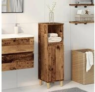 vidaXL Schrankmodule Badschrank Altholz-Optik 30x30x100 cm Holzwerkstoff