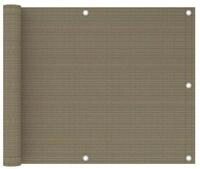 vidaXL Seitenmarkise 75 x 300 cm Balkon-Sichtschutz Taupe 75x300 cm HDPE
