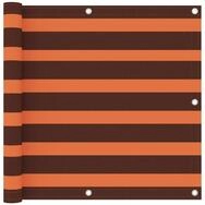 vidaXL Seitenmarkise 90 x 500 cm Balkon-Sichtschutz Orange und Braun 90x500 cm
