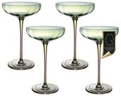 Intirilife Martiniglas, 4-tlg., Glas, Martini Cocktail Glas Regenbogen Schimmer