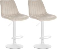 CLP Barhocker Toni Samt (Set, 2er), drehbar und stufenlos h&ouml;henverstellbar