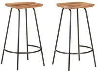 vidaXL Barhocker Barhocker 2 Stk. Massivholz (2 St)